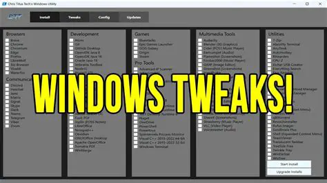 Hundreds of Tweaks and Settings
