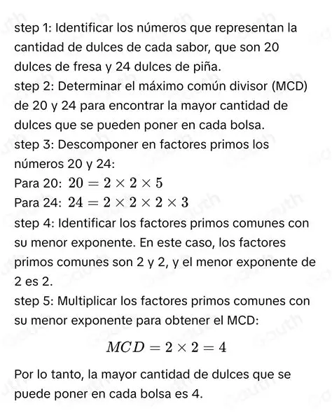 Identificar los factores primos comunes