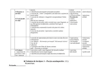 Identificarea personajelor principale