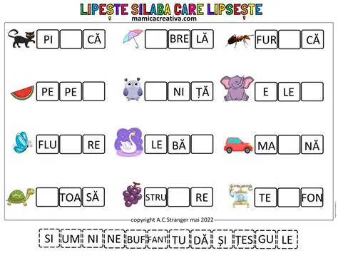 Identificarea termenilor care lipsesc