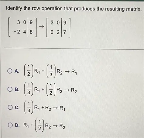 Identify the row operation