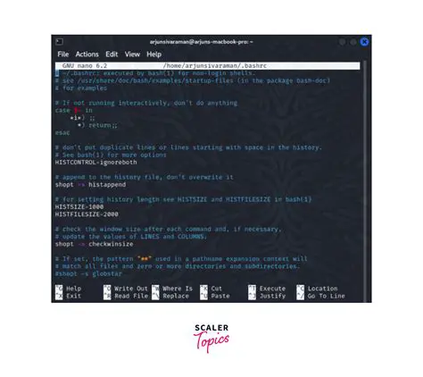 Identify the shell configuration file