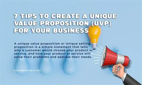 Identify your unique value proposition
