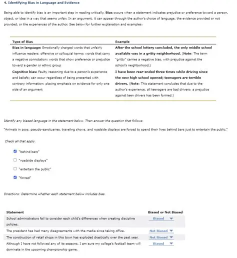 Identifying Bias in Language