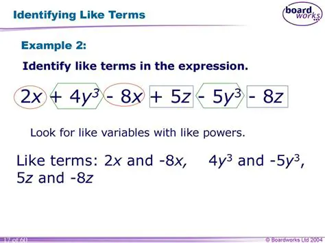 Identifying Like Terms in the Given Expression