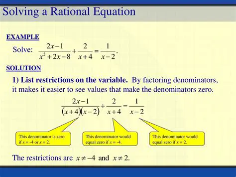 Identifying Restrictions in Rational Equations