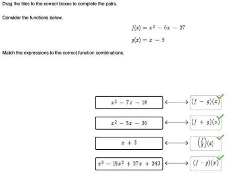 Identifying the Correct Function