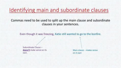 Identifying the Main and Subordinate Clauses