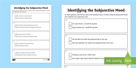 Identifying the Subjunctive Mood