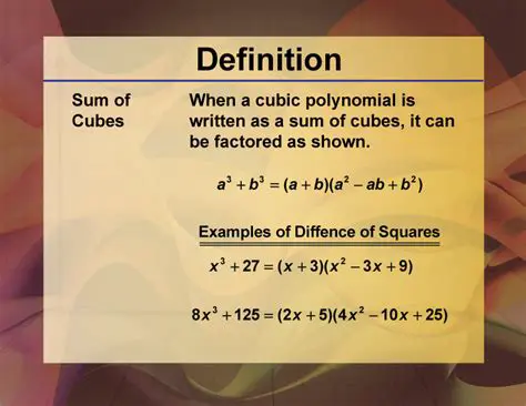 Identifying the Sum of Cubes Expression