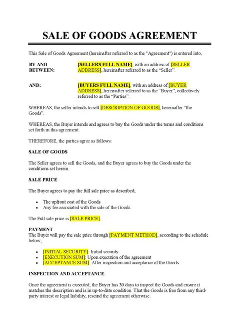 Implementation of the Sale and Purchase Agreement with a Warranty