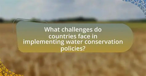 Implementing water conservation policies