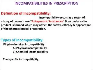 Implications of Incompatibility