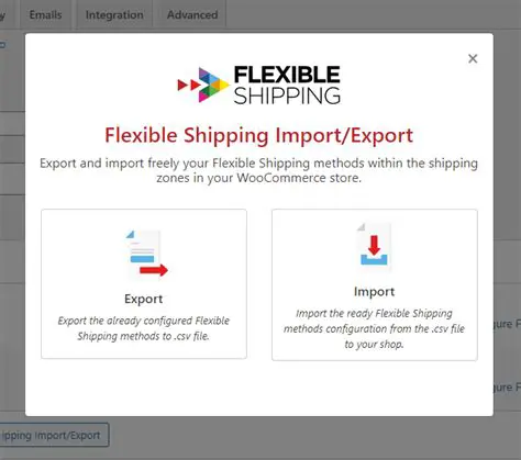 Import and export functionality