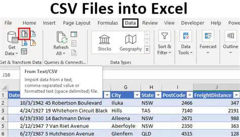 Import of ASCII and CSV files