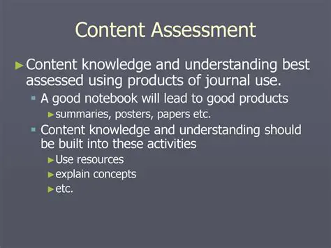 Importance of Course Content Assessment