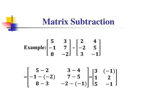 Importance of Matrix Subtraction