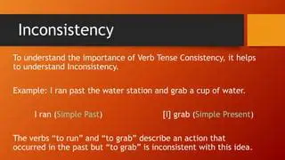 Importance of Verb Tense Consistency