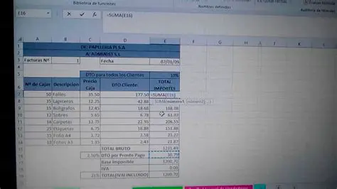 Importe Total de la Factura