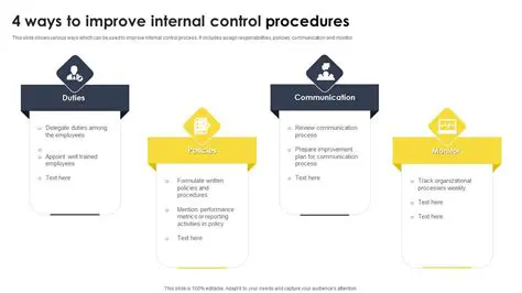 Improve internal control systems
