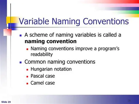 Improve naming conventions