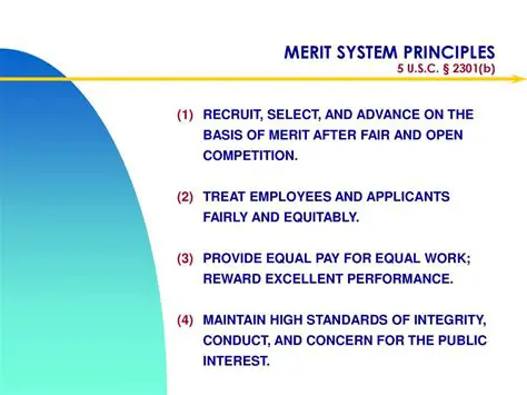 Improve the application of merit system