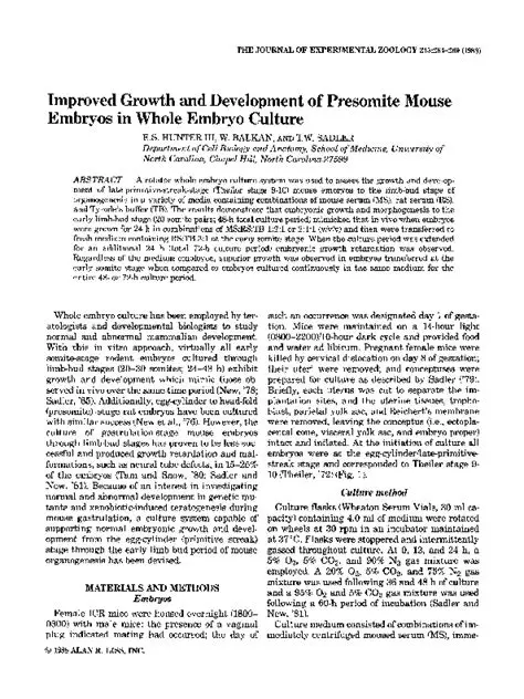 Improved growth and development