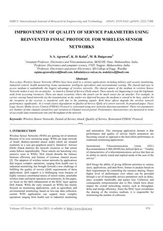 Improvement of Quality of Service