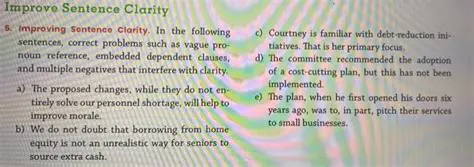 Improving Sentence Clarity and Strength