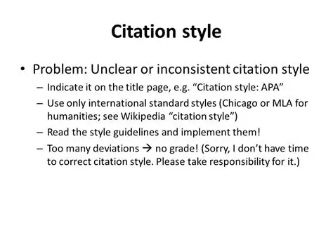 Inconsistent citation style