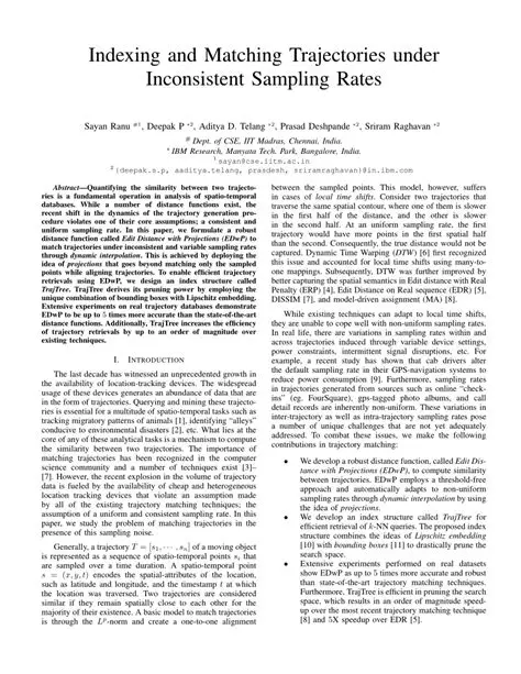 Inconsistent sampling rates