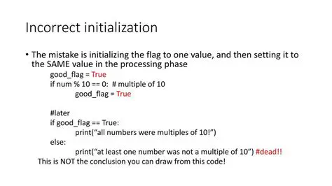 Incorrect flag initialization