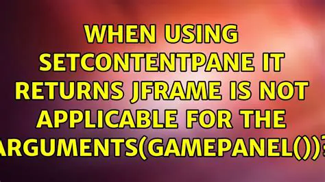 Incorrect implementation of the GamePanel