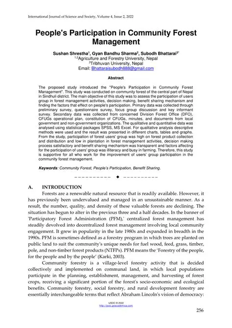 Increase community participation in forest management