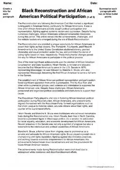 Increased African American political participation