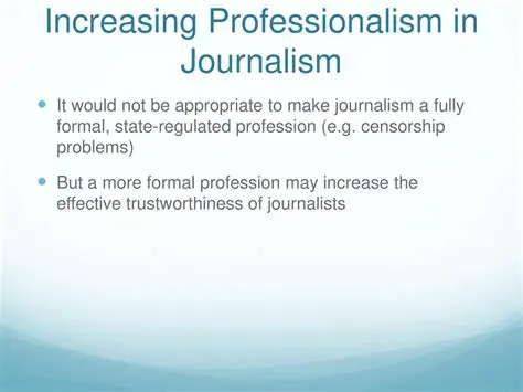 Increasing Professionalism