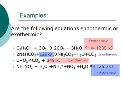 Indicate Whether Each of These Reactions is Endothermic or Exothermic