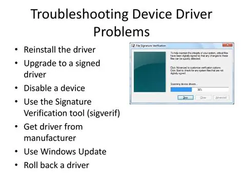 Indicators of Bluetooth Driver Problems
