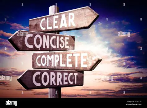 Informations claires et concises