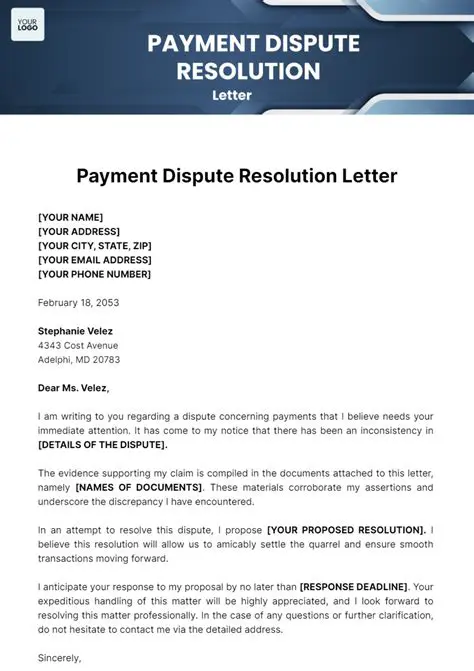 Initiating a Payment Dispute