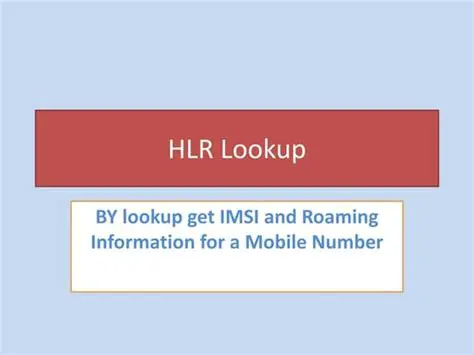 Initiating the HLR Lookup Request