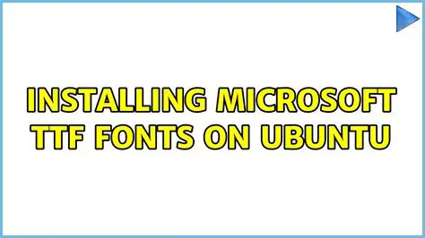 Installing Microsoft TTF Fonts on Ubuntu