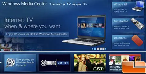 Integration with Windows 7 Media Center