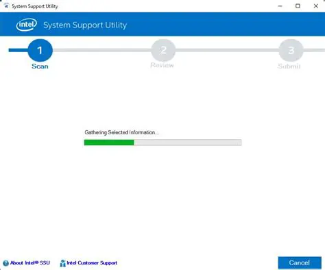Intel System Support Utility Report
