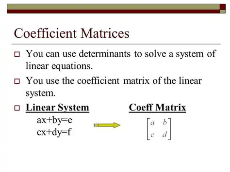 Introduction to Coefficient Matrices