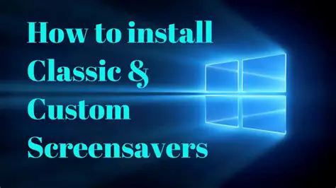 Introduction to Custom Screensavers