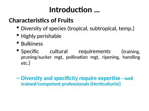 Introduction to Fruit Production