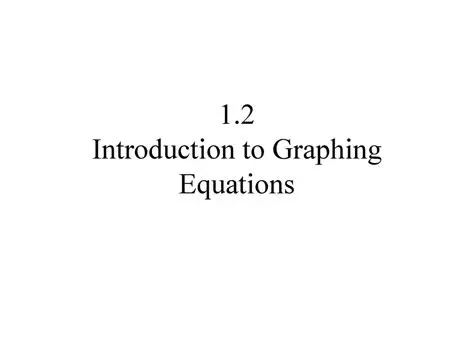 Introduction to Graphing Equations