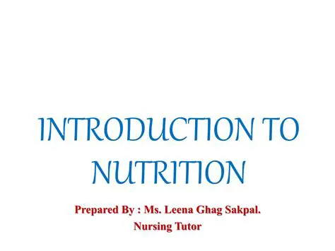 Introduction to Nutrition Maker Focus