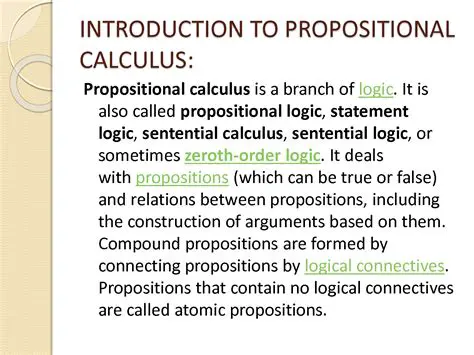 Introduction to Propositional Calculus